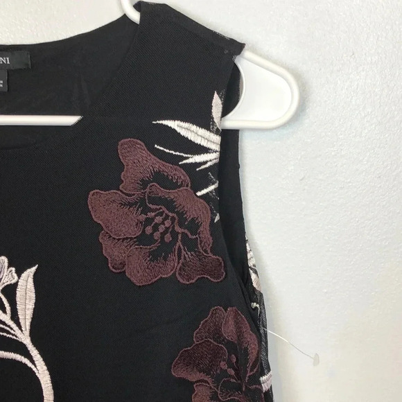 NWOT Alfani Top Printed Embroidered Pointed-Hem Top - Picture 6 of 8